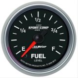Autometer Sport-Comp II 52mm 0-280 ohms Programmable Electronic Fuel Level Gauge thumbnail 1