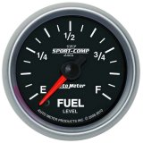 Autometer Sport-Comp II 52mm 0-280 ohms Programmable Electronic Fuel Level Gauge thumbnail 8