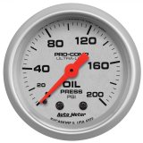 Autometer Ultra-Lite 52mm 0-200 PSI Mechanical Oil Pressure Gauge thumbnail 1