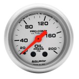Autometer Ultra-Lite 52mm 0-200 PSI Mechanical Oil Pressure Gauge thumbnail 3