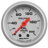Autometer Ultra-Lite 52mm 0-200 PSI Mechanical Oil Pressure Gauge thumbnail 4