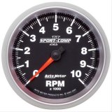 Autometer Sport-Comp II 3-3/8in 10K RPM In Dash Tachometer thumbnail 1