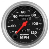 Autometer Sport-Comp 3-3/8 inch 120 MPH Mechanical Speedometer thumbnail 1