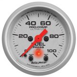 Autometer Ultra-Lite 52mm 0-100 PSI Fuel Pressure w/ Peak Memory Warning Gauge thumbnail 3