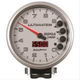 Autometer 5 inch Ultimate III Playback Tachometer 9000 RPM - Silver thumbnail 1