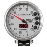 Autometer 5 inch Ultimate III Playback Tachometer 9000 RPM - Silver thumbnail 5