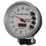 Autometer 5 inch Ultimate III Playback Tachometer 11000 RPM - Silver thumbnail 6