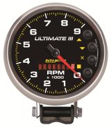 Autometer 5 inch Ultimate III Playback Tachometer 9000 RPM - Black thumbnail 1