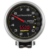 Autometer 5 inch Ultimate III Playback Tachometer 9000 RPM - Black thumbnail 2