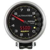 Autometer 5 inch Ultimate III Playback Tachometer 9000 RPM - Black thumbnail 3