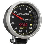 Autometer 5 inch Ultimate III Playback Tachometer 9000 RPM - Black thumbnail 8
