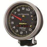 Autometer 5 inch Ultimate DL Playback Tachometer 11000 RPM - Black thumbnail 1