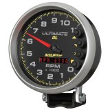 Autometer 5 inch Ultimate DL Playback Tachometer 11000 RPM - Black thumbnail 5