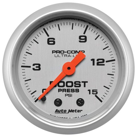Autometer Ultra-Lite 52mm 0-15 PSI Mechanical Boost Gauge thumbnail 7