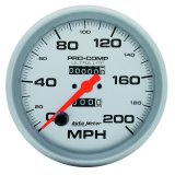 Autometer Ultra-Lite 5 inch 200 MPH Mechanical In Dash Speedometer thumbnail 2