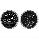 Auto Meter Gauge Kit 2 pc. Quad & Speedometer 5in Old Tyme Black thumbnail 1