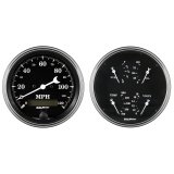 Auto Meter Gauge Kit 2 pc. Quad & Speedometer 5in Old Tyme Black thumbnail 2