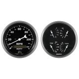 Auto Meter Gauge Kit 2 pc. Quad & Speedometer 5in Old Tyme Black thumbnail 3