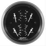 Auto Meter Gauge Dual Fuel & OILP 3 3/8in 240E-33F & 100psi Elec Old Tyme Blk thumbnail 1