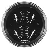 Auto Meter Gauge Dual Fuel & OILP 3 3/8in 240E-33F & 100psi Elec Old Tyme Blk thumbnail 3