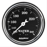 Auto Meter Gauge Water Temp 2 1/16in 120-240F Mech Old Tyme Black thumbnail 1