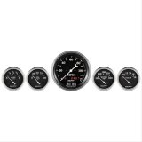 Auto Meter Gauge Kit 5 pc. 3 3/8in & 2 1/16in GPS Speedometer Old Tyme Black thumbnail 1