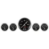 Auto Meter Gauge Kit 5 pc. 3 3/8in & 2 1/16in GPS Speedometer Old Tyme Black thumbnail 2