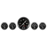 Auto Meter Gauge Kit 5 pc. 3 3/8in & 2 1/16in GPS Speedometer Old Tyme Black thumbnail 3