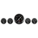 Auto Meter Gauge Kit 5 pc. 3 3/8in & 2 1/16in GPS Speedometer Old Tyme Black thumbnail 4