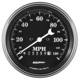 Auto Meter Gauge Speedo. 3 3/8in 120mph Elec. Prog. w/ Wheel Odo Old Tyme Black thumbnail 4