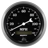 Auto Meter Gauge Speedo. 3 3/8in 120mph Elec. Prog. w/ LCD Odo Old Tyme Black thumbnail 2