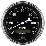 Auto Meter Gauge Speedo. 3 3/8in 120mph Elec. Prog. w/ LCD Odo Old Tyme Black thumbnail 3