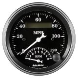 Auto Meter Gauge Tach/Speedo 3 3/8in 120mph & 8k RPM Elec. Program. Old Tyme Blk thumbnail 2