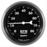 Auto Meter Gauge Tachometer 3 3/8in 8k RPM In-Dash Old Tyme Black thumbnail 1