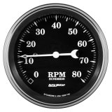 Auto Meter Gauge Tachometer 3 3/8in 8k RPM In-Dash Old Tyme Black thumbnail 2