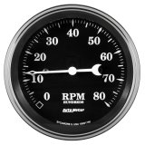 Auto Meter Gauge Tachometer 3 3/8in 8k RPM In-Dash Old Tyme Black thumbnail 3