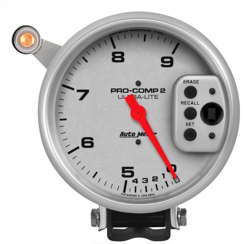 Autometer Ultra-Lite 5 inch 9000 RPM Dual Range w/ Shift-Lite and Memory Tach thumbnail 1