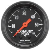 Autometer Z Series 52mm 0-60 PSI Mechanical Exhaust Gas Pressure Gauge thumbnail 2