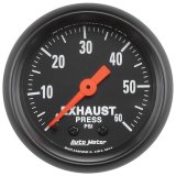 Autometer Z Series 52mm 0-60 PSI Mechanical Exhaust Gas Pressure Gauge thumbnail 3