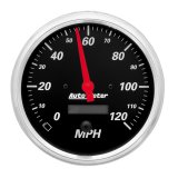Autometer Designer Black 5in 120 MPH Electronic Programmable w/ LCD ODO Gauge thumbnail 5