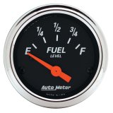 Autometer Designer Black 2 1/16in 0 Ohm E to 90 Ohm F Electronic Fuel Level Gauge thumbnail 2