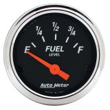 Autometer Designer Black 2 1/16in 0 Ohm E to 90 Ohm F Electronic Fuel Level Gauge thumbnail 4