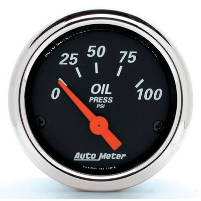 Autometer Designer Black 2 1/16in 100 PSI Electronic Oil Pressure Gauge