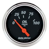 Autometer Designer Black 2 1/16in 100 PSI Electronic Oil Pressure Gauge thumbnail 3