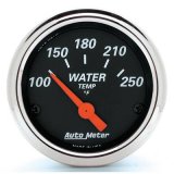 Autometer Designer Black 2 1/16in 250 Deg F Electronic Water Temp Gauge thumbnail 1