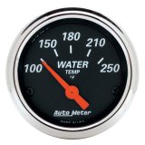 Autometer Designer Black 2 1/16in 250 Deg F Electronic Water Temp Gauge thumbnail 2