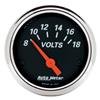 Autometer Designer Black 2 1/16in 18 Volt Electronic Voltage Gauge thumbnail 8
