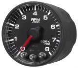 Autometer Spek-Pro Black 2 1/16 inch 8K RPM Tach w/ Shift Light and Peak Memory thumbnail 1