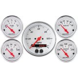 Autometer Arctic White 3-3/8in Electric Speedometer with 2-1/16in Volt/Water/Oil/Fuel thumbnail 2