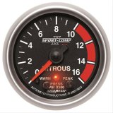 Autometer Sport-Comp II Pro Control 52mm 1600 PSI Nitrous Pressure Gauge thumbnail 1
